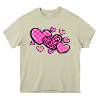 Mossy love hearts Heavy Core Tee - OliviaCreatesArt