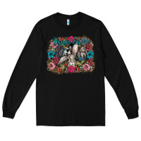 Black Happy Easter Long Sleeve Tee - CowhideDigitalArt
