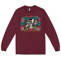 Burgundy Happy Easter Long Sleeve Tee - CowhideDigitalArt