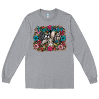 Heather Grey Happy Easter Long Sleeve Tee - CowhideDigitalArt