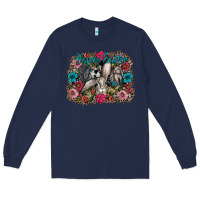 Navy Happy Easter Long Sleeve Tee - CowhideDigitalArt