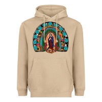 Mushroom Lady Of Guadalupe Rainbow Heavyweight Hoodie - RanaPortraitStore