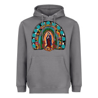 Lady Of Guadalupe Rainbow Heavyweight Hoodie | Teevron