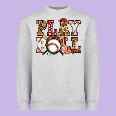 Baseball Play Ball Heavyweight Sweatshirt Designed By Jasminsmagicworld