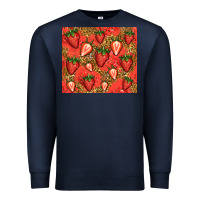 Navy strawberries Premium Sweatshirt - Jasminsmagicworld