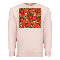 Pale Pink strawberries Premium Sweatshirt - Jasminsmagicworld