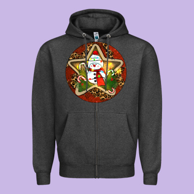 Snowman Christmas Zipper Hoodie Designed By Ranaportraitstore