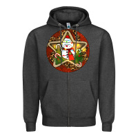 Charcoal Heather Snowman Christmas Zipper Hoodie - RanaPortraitStore