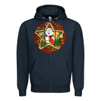 Navy Snowman Christmas Zipper Hoodie - RanaPortraitStore