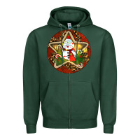 Sports Green Snowman Christmas Zipper Hoodie - RanaPortraitStore
