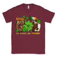 Burgundy with god all things are possible Classic Tee - OliviaCreatesArt