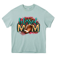 Blessed American Football Mom Lightbulb Letters Heavy Core Tee | Teevron