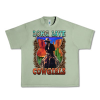 Oil Green long live cowgirls Urban Heavy Tee - FaDigitalArtStudio