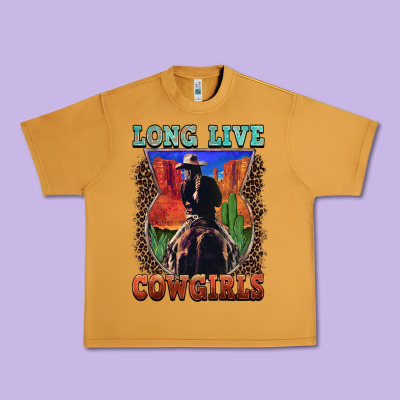 Long Live Cowgirls Urban Heavy Tee Designed By Fadigitalartstudio