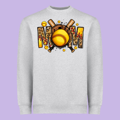 Softball Mom Heavyweight Sweatshirt Designed By Jasminsmagicworld