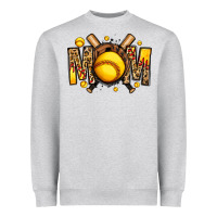 Heather Grey softball mom Heavyweight Sweatshirt - Jasminsmagicworld