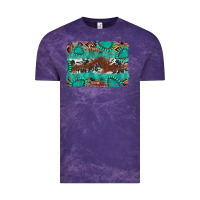 Cloud Purple cowhide gemstone leather background Vintage Tee - FaDigitalArtStudio