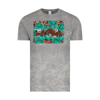 Cloud Rock cowhide gemstone leather background Vintage Tee - FaDigitalArtStudio