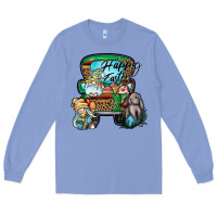 Colony Blue Happy Easter Long Sleeve Tee - CowhideDigitalArt