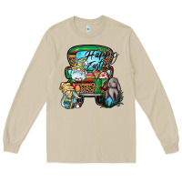 Mushroom Happy Easter Long Sleeve Tee - CowhideDigitalArt