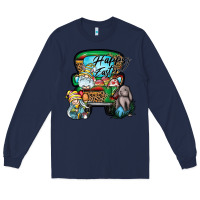 Navy Happy Easter Long Sleeve Tee - CowhideDigitalArt