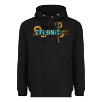 Black She Is Strong Western Cross Heavyweight Hoodie - RanaPortraitStore