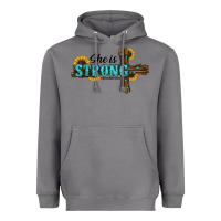 Storm She Is Strong Western Cross Heavyweight Hoodie - RanaPortraitStore