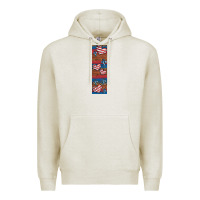 Oatmeal Heather usa flag and cross penwraps Premium Hoodie - Artiststas