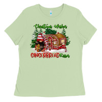 Matcha christmas wishes gingerbread kisses Ladies Tee - FaDigitalArtStudio