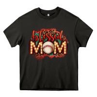 Asphalt blessed baseball mom lightbulb letters Heavy Core Tee - OliviaCreatesArt