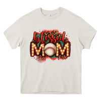 Cream blessed baseball mom lightbulb letters Heavy Core Tee - OliviaCreatesArt