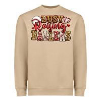 Busy Raising Ballers Baseball Heavyweight Sweatshirt | Teevron