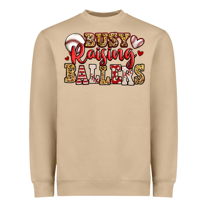 Busy Raising Ballers Baseball Heavyweight Sweatshirt by Jasminsmagicworld | Teevron