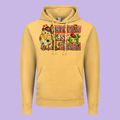 Country Ass Chick Vintage Hoodie Designed By Cowhidedigitalart