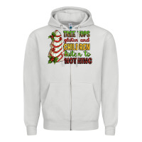 Dove Grey Tree tops glisten and children listen to nothing Zipper Hoodie - RanaPortraitStore