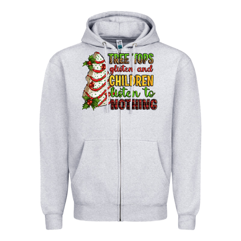 Tree Tops Glisten And Children Listen To Nothing Zipper Hoodie by RanaPortraitStore | Teevron