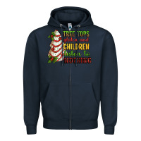 Navy Tree tops glisten and children listen to nothing Zipper Hoodie - RanaPortraitStore
