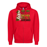 Red Tree tops glisten and children listen to nothing Zipper Hoodie - RanaPortraitStore