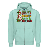 Seafoam Tree tops glisten and children listen to nothing Zipper Hoodie - RanaPortraitStore