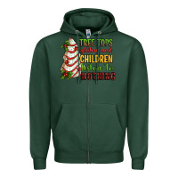Sports Green Tree tops glisten and children listen to nothing Zipper Hoodie - RanaPortraitStore