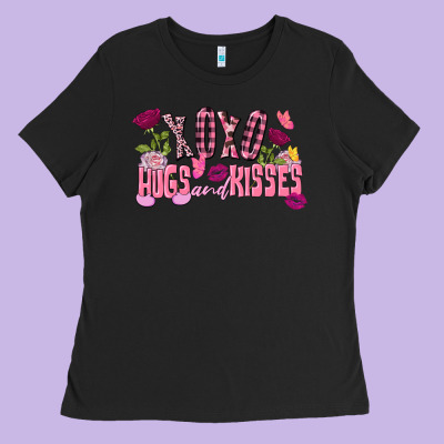Xoxo Hugs And Kisses Valentine's Day Ladies Tee Designed By Fadigitalartstudio