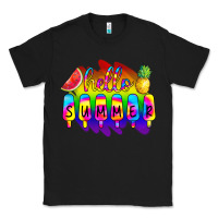 Black Hello Summer Tie Dye Classic Tee - CowCowDesign