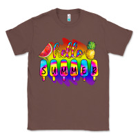 Chestnut Hello Summer Tie Dye Classic Tee - CowCowDesign