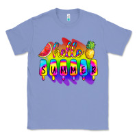 Colony Blue Hello Summer Tie Dye Classic Tee - CowCowDesign