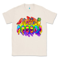 Natural Hello Summer Tie Dye Classic Tee - CowCowDesign