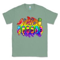 Sage Hello Summer Tie Dye Classic Tee - CowCowDesign
