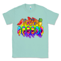 Seafoam Hello Summer Tie Dye Classic Tee - CowCowDesign