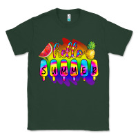 Sports Green Hello Summer Tie Dye Classic Tee - CowCowDesign
