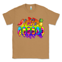 Toasted Coconut Hello Summer Tie Dye Classic Tee - CowCowDesign