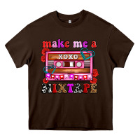 Chocolate Brown make me a mixtape olivia Heavy Core Tee - OliviaCreatesArt